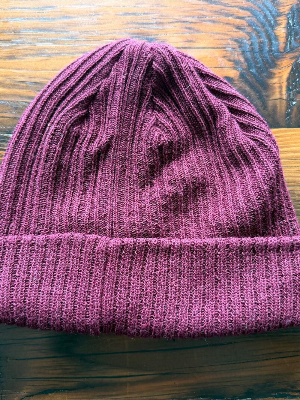 Neff Maroon Ribbed Cuffed Beanie - Picture 2 of 4